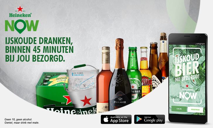 Heineken NOW, bierkoerier in Amsterdam